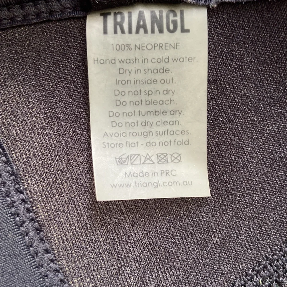 Triangl Ollie Coco Moon Bikini Top Neoprene Mesh Crochet Yellow Black Small